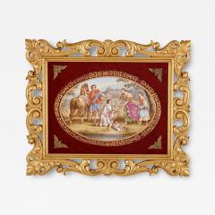  Royal Vienna Porcelain 19th Century oval porcelain plaque by Royal Vienna - 4121951