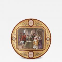  Royal Vienna Porcelain Antique parcel gilt and painted porcelain charger plate by Royal Vienna - 2740549