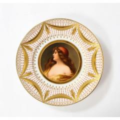  Royal Vienna Porcelain Exceptional Set of Five Royal Vienna Jeweled Porcelain Portrait Plates by Wagner - 1110887