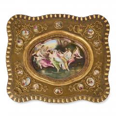  Royal Vienna Porcelain Manufactory 19th century Austrian giltwood centre table with Royal Vienna porcelain plaques - 4136424
