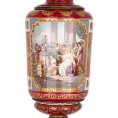  Royal Vienna Porcelain Monumental Royal Vienna classical porcelain vase - 3437715