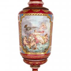  Royal Vienna Porcelain Monumental Royal Vienna classical porcelain vase - 3437725