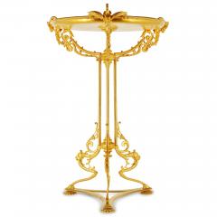  Royal Vienna Porcelain Royal Vienna porcelain and gilt bronze circular side table - 2232091