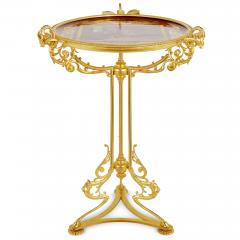  Royal Vienna Porcelain Royal Vienna porcelain and gilt bronze circular side table - 2232092