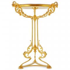  Royal Vienna Porcelain Royal Vienna porcelain and gilt bronze circular side table - 2232093