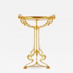  Royal Vienna Porcelain Royal Vienna porcelain and gilt bronze circular side table - 2234499