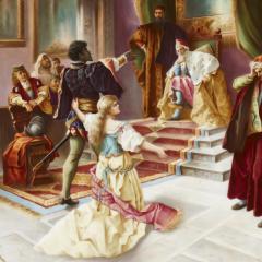  Royal Vienna Porcelain Royal Vienna porcelain charger with theatre theme - 4121775