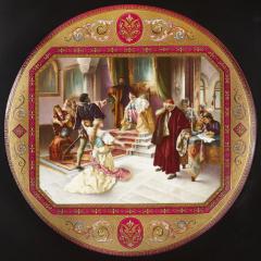  Royal Vienna Porcelain Royal Vienna porcelain charger with theatre theme - 4121779