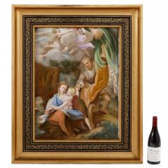  Royal Vienna Porcelain Very large Royal Vienna painted porcelain plaque after Correggio - 2876733