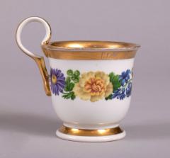  Royal Vienna Porcelain Vienna Botanical Cup and Saucer c 1823 - 4463642