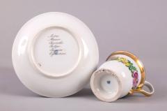  Royal Vienna Porcelain Vienna Botanical Cup and Saucer c 1823 - 4463645