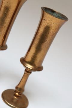 Roycroft Pair of Vintage Arts and Crafts Style Copper Goblets Bud Vases - 4140828