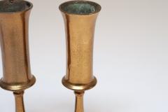  Roycroft Pair of Vintage Arts and Crafts Style Copper Goblets Bud Vases - 4140829