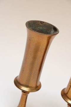  Roycroft Pair of Vintage Arts and Crafts Style Copper Goblets Bud Vases - 4140831