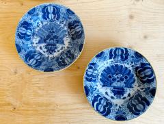  Rozenburg Royal Delftware Factory PAIR OF DELFT PLATES WITH PEACOCK MOTIF - 4417767