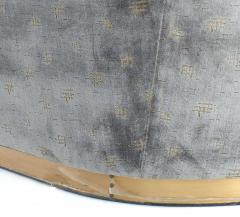 Rubelli Sofa Loveseat Newly Upholstered in Rubelli Fabric Brass Banded Base - 3500790