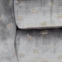  Rubelli Sofa Loveseat Newly Upholstered in Rubelli Fabric Brass Banded Base - 3500796