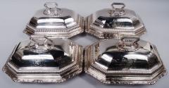  Rundell Bridge Rundell Set of 4 Rundell Bridge Rundell Entree Dishes with Royal Provenance - 3774617