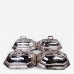  Rundell Bridge Rundell Set of 4 Rundell Bridge Rundell Entree Dishes with Royal Provenance - 3826297