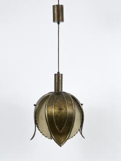  Rustika Lux Austria Unique Mid Century Hand Made Brass Pendant Lamp Tulip by Rustika Lux Austria - 4541127