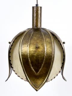  Rustika Lux Austria Unique Mid Century Hand Made Brass Pendant Lamp Tulip by Rustika Lux Austria - 4541128