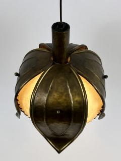 Rustika Lux Austria Unique Mid Century Hand Made Brass Pendant Lamp Tulip by Rustika Lux Austria - 4541130