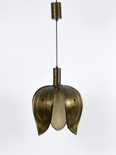  Rustika Lux Austria Unique Mid Century Hand Made Brass Pendant Lamp Tulip by Rustika Lux Austria - 4541132