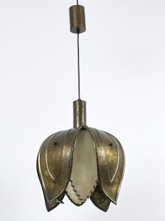  Rustika Lux Austria Unique Mid Century Hand Made Brass Pendant Lamp Tulip by Rustika Lux Austria - 4541133