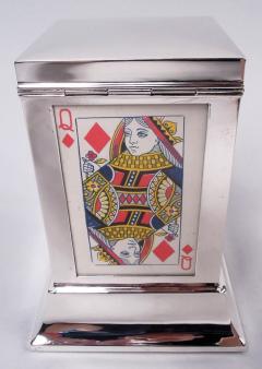  S Blanckensee Sons Ltd English Modern Classical Sterling Silver Playing Cards Box 1926 - 4338564