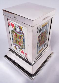 S Blanckensee Sons Ltd English Modern Classical Sterling Silver Playing Cards Box 1926 - 4338566