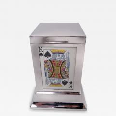  S Blanckensee Sons Ltd English Modern Classical Sterling Silver Playing Cards Box 1926 - 4344640