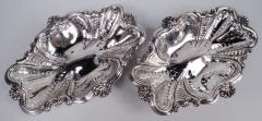  S Glass Pair of Antique English Edwardian Classical Sterling Silver Bowls - 3775518