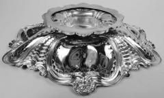  S Glass Pair of Antique English Edwardian Classical Sterling Silver Bowls - 3775522