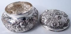  S Kirk Son Inc Antique Kirk Baltimore Repousse Sterling Silver Trinket Box - 4533502
