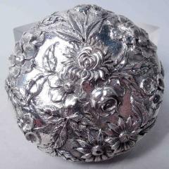  S Kirk Son Inc Antique Kirk Baltimore Repousse Sterling Silver Trinket Box - 4533503