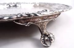  S Kirk Son Inc Antique Kirk Baltimore Repousse Tower Flower Pictorial Salver - 4337623