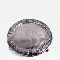  S Kirk Son Inc Antique Kirk Baltimore Repousse Tower Flower Pictorial Salver - 4337869