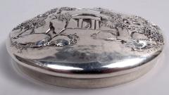  S Kirk Son Inc Antique Kirk Baltimore Small Sterling Silver Box with Pastoral Scene - 4239489