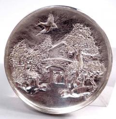  S Kirk Son Inc Antique Kirk Baltimore Small Sterling Silver Box with Pastoral Scene - 4239490