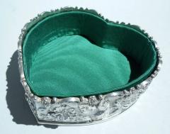  S Kirk Son Inc Antique Kirk Edwardian Baltimore Repousse Heart Pincushion Box - 4388454