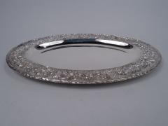  S Kirk Son Inc Kirk Baltimore Sterling Silver Oval Tray with Repousse Garland - 3764921