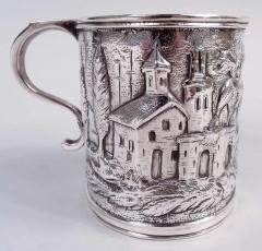  S Kirk Son Inc Kirk Baltimore Victorian Silver Pastoral Architecture Baby Cup - 4385998