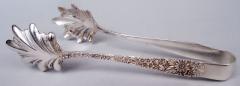  S Kirk Son Inc Pair of Kirk Baltimore Repousse Sterling Silver Ice Tongs - 4416589