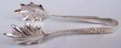  S Kirk Son Inc Pair of Kirk Baltimore Repousse Sterling Silver Ice Tongs - 4416628
