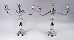  S Kirk Son Inc Pair of Kirk Traditional Baltimore Repousse 3 Light Candelabra - 3774000