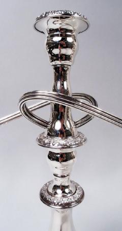  S Kirk Son Inc Pair of Kirk Traditional Baltimore Repousse 3 Light Candelabra - 3774005