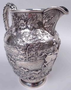  S Kirk Son Inc Superb Kirk Baltimore Pictorial Water Pitcher with Horse Hunter - 4222705