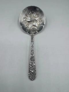  S Kirk Sons Short Handled Sterling Silver Repousse Jelly Spoon 1930 S Kirk Son - 4126274