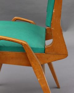  S galot 3 French 1950s Beech Chairs by S galot - 1377292