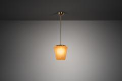  S hk liikkeiden Oy Brass Pendant Light for PSO Pohjoismainen S hk Oy Finland Mid 20th Century - 4638217